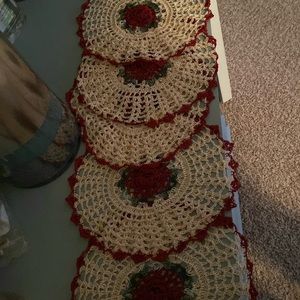 5 Crochet Doylies set